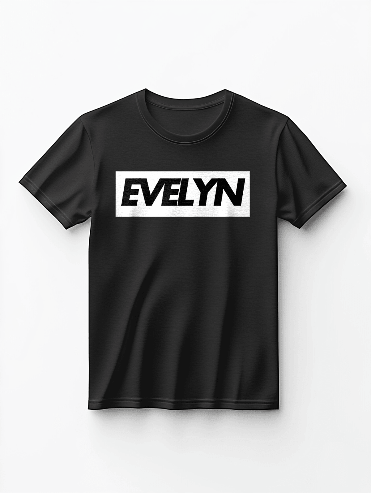 EVELYN Minimalist T-Shirt | Black & White Design