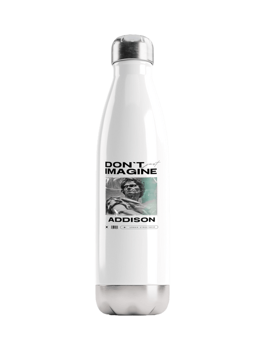 ADDISON Personalized Water Bottle - Modern Monochrome