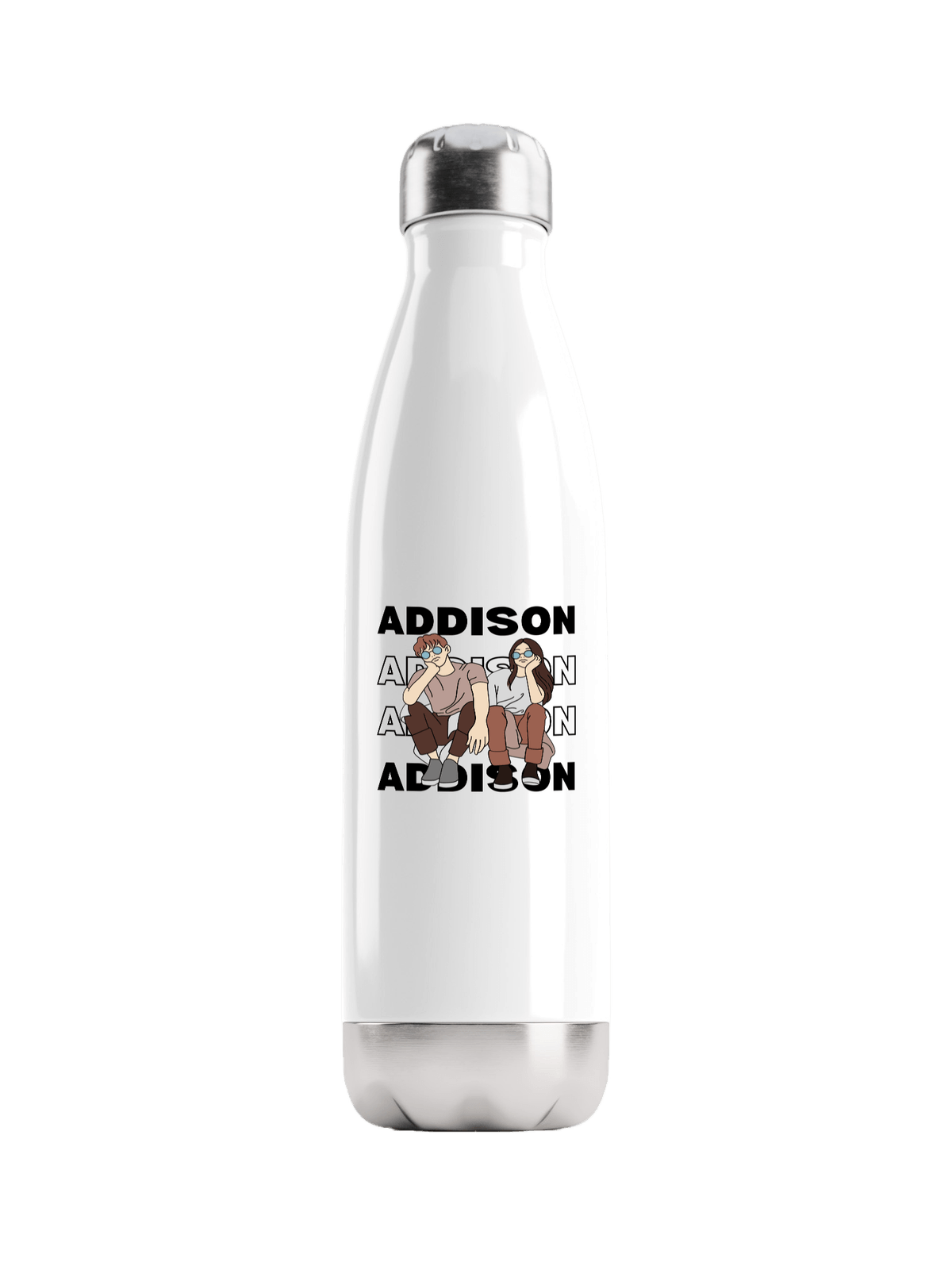 ADDISON Personalized Water Bottle - Festive Design