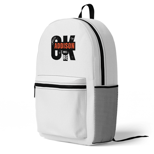 ADDISON's Bold 'OK, I Will Be' Personalized Backpack