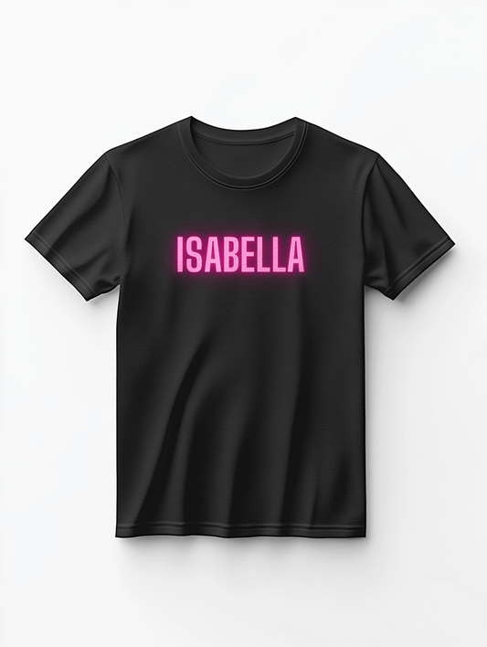 ISABELLA's Personalized T-Shirt - Bold Pink Design