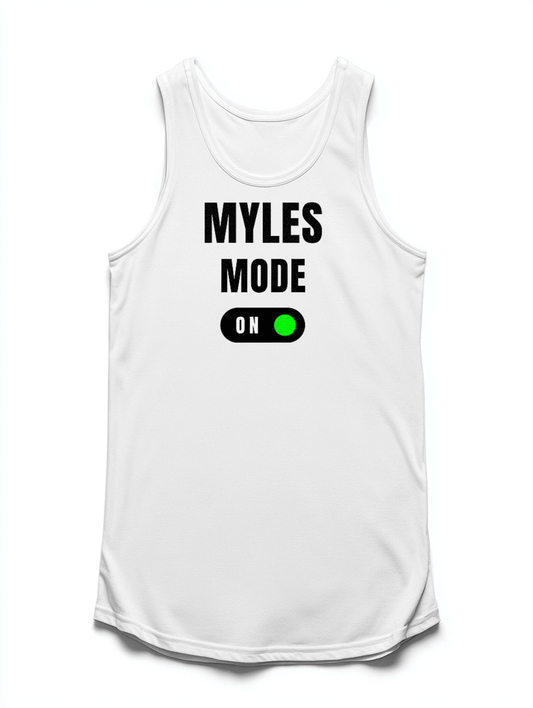MYLES's 'Mode On' Personalized Tank Top