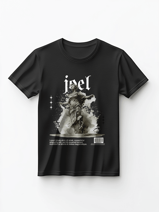 Personalized JOEL Monochrome Statue T-Shirt