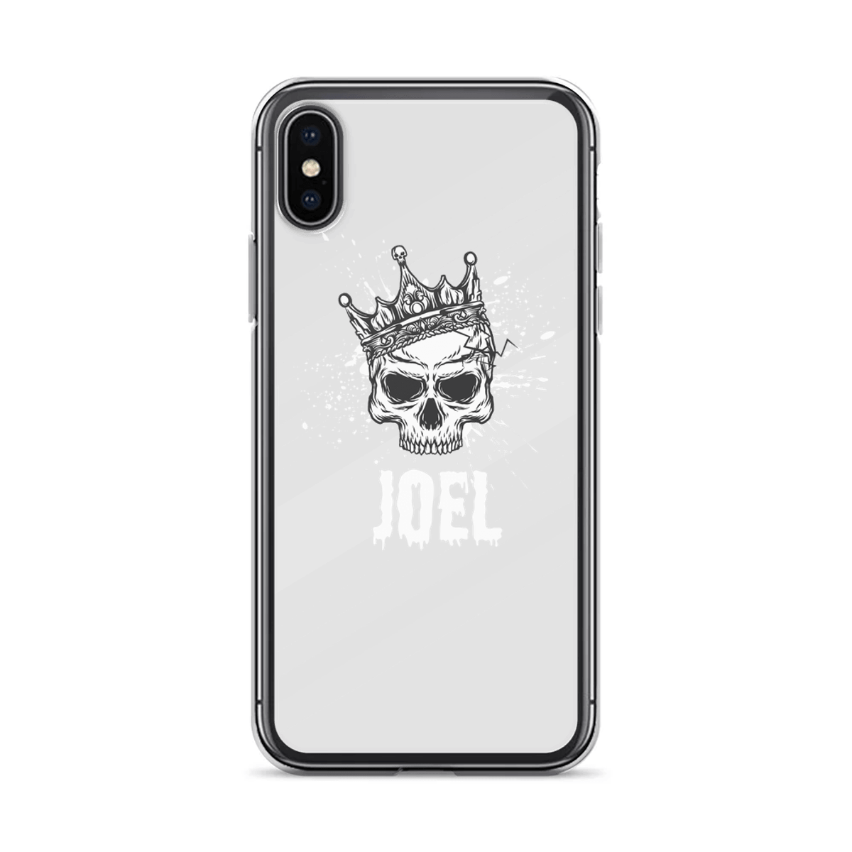 Personalized JOEL Crowned Skull Phone Case