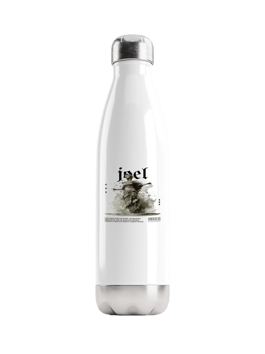 Personalized JOEL Water Bottle with Classical Illustration
