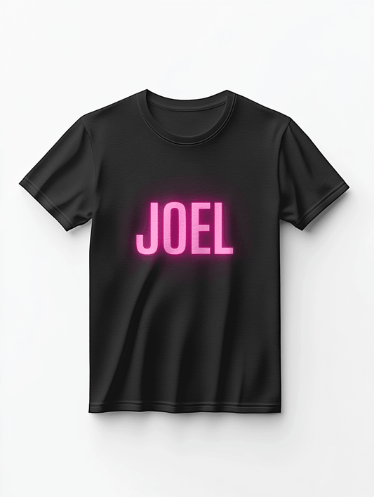 Personalized JOEL Neon-Pink T-Shirt