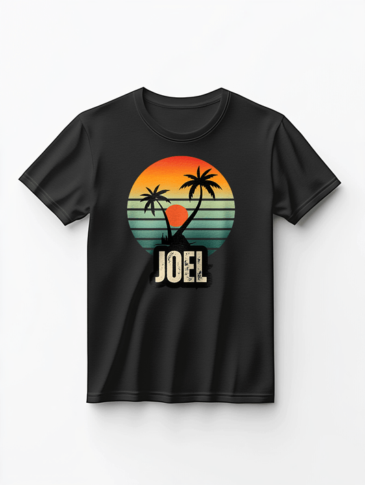 Personalized JOEL Retro Beach Vibe T-Shirt