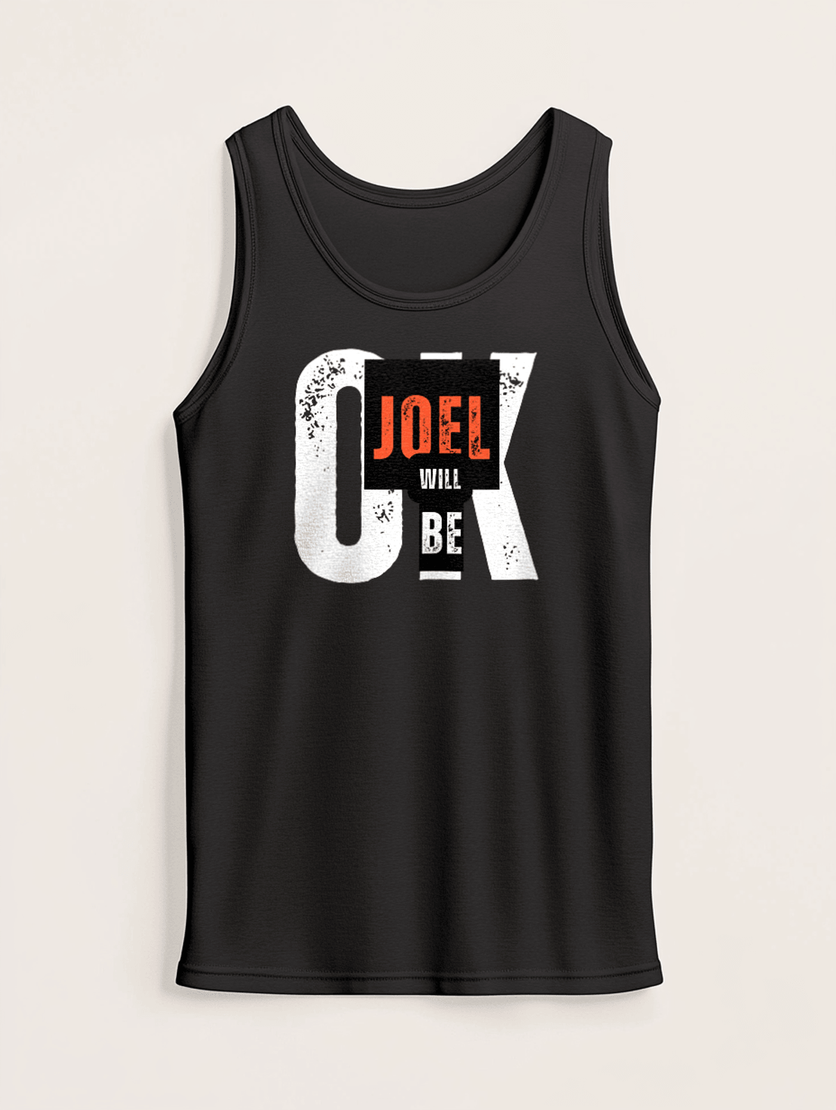 Personalized JOEL Distressed OK Tank Top