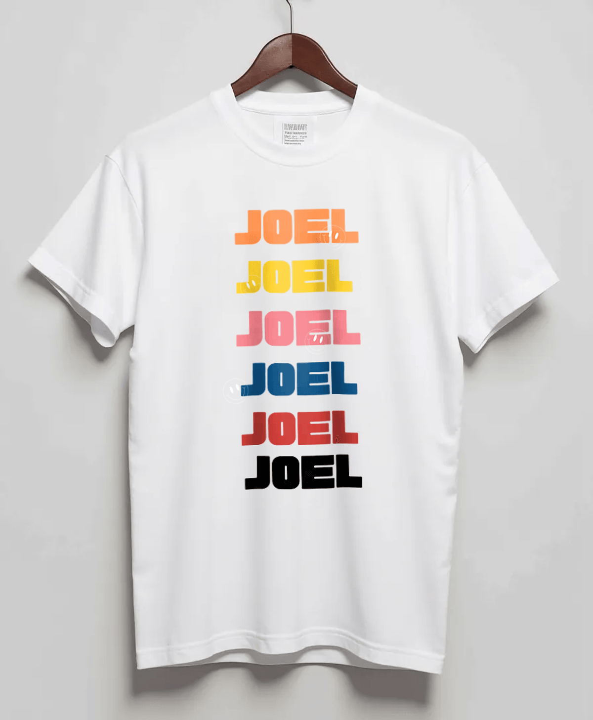 Personalized JOEL Rainbow T-Shirt