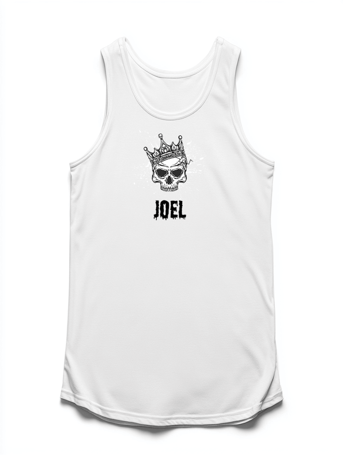 Personalized JOEL Skull Crown Tank Top