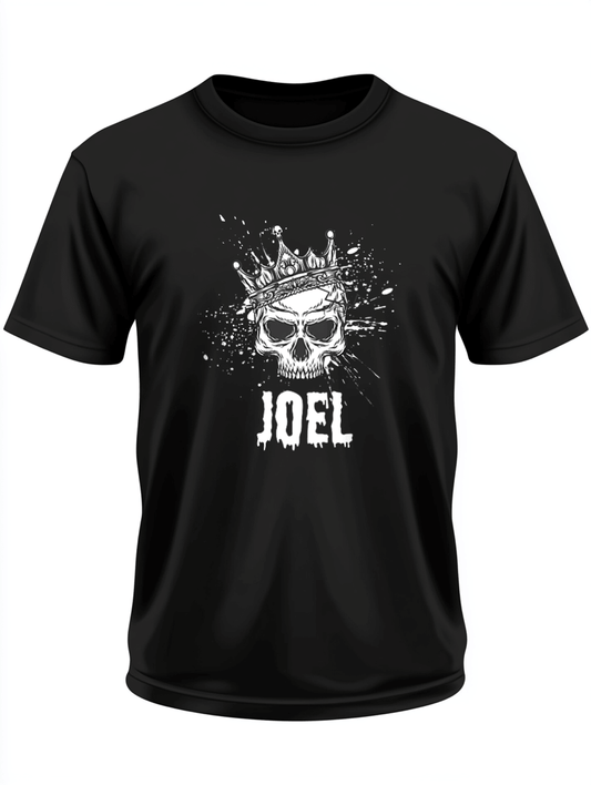 Personalized JOEL Skull Crown T-Shirt