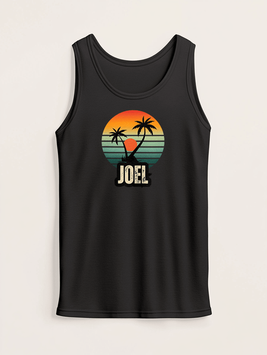 Personalized JOEL Vintage Sunset Tank Top