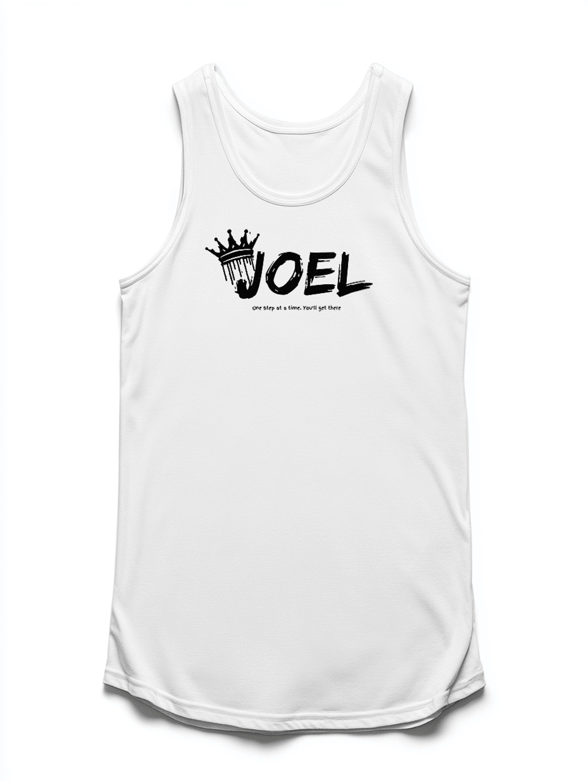 Personalized JOEL Tank Top with Crown Design
