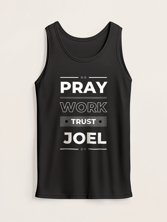 Personalized JOEL Pray Work Trust Tank Top