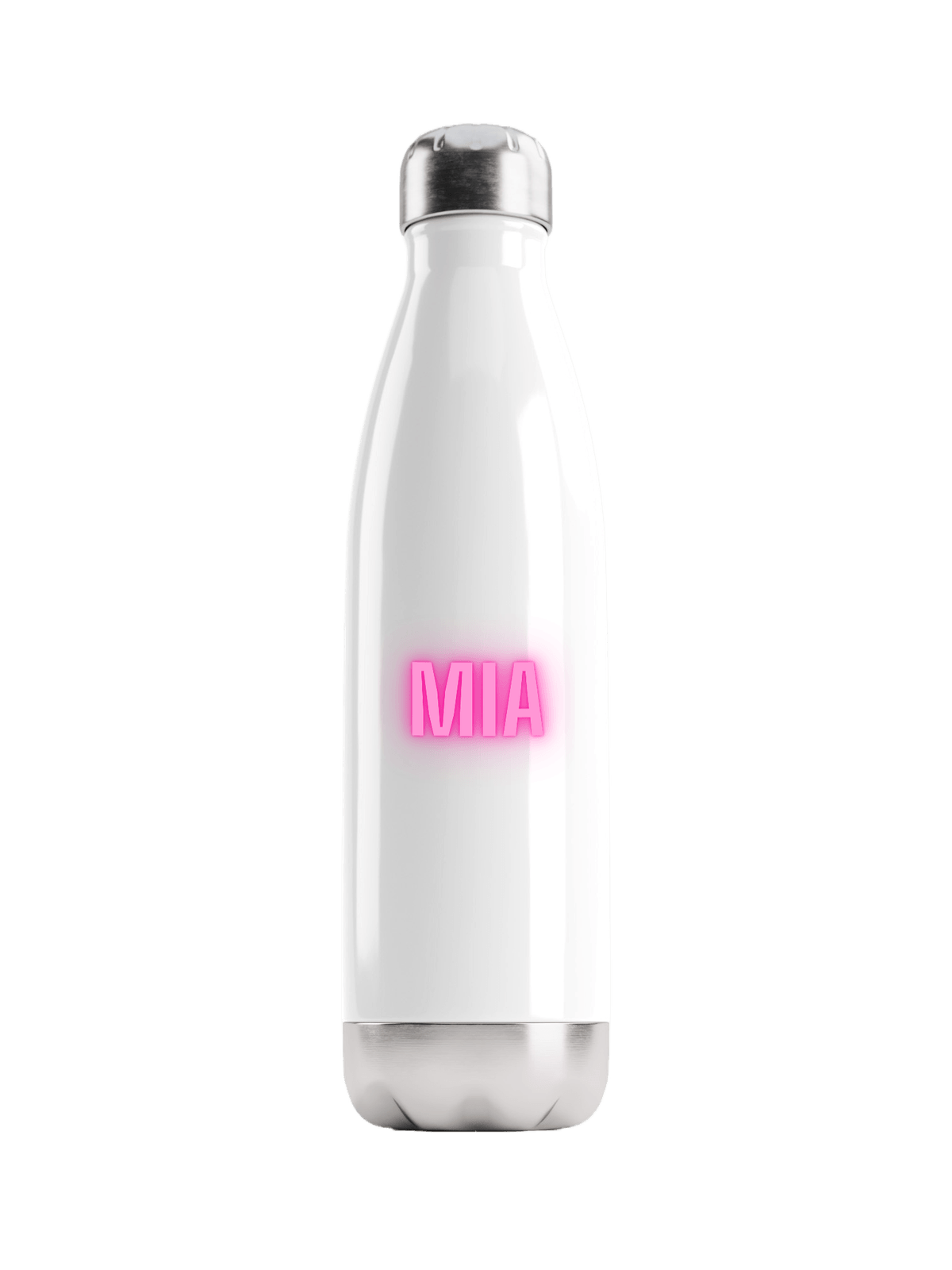 Personalized MIA Neon-Pink Water Bottle