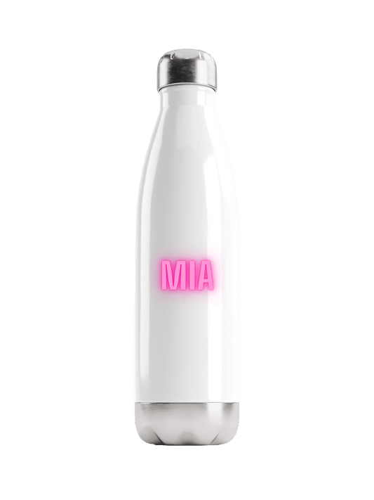 Personalized MIA Neon-Pink Water Bottle