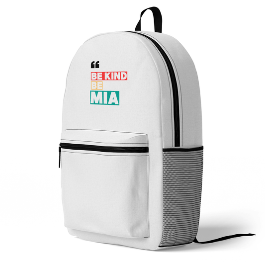 Personalized MIA Be Kind Backpack