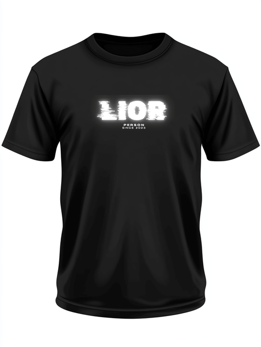 Personalized LIOR Glitch-Style T-Shirt