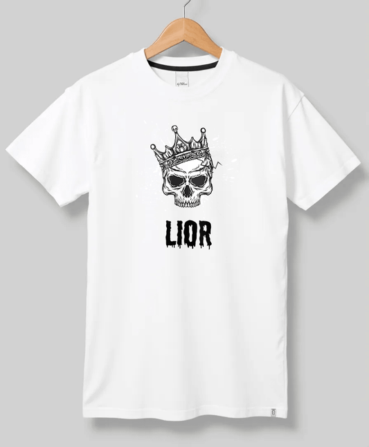 Personalized LIOR T-Shirt with Crowned Skull