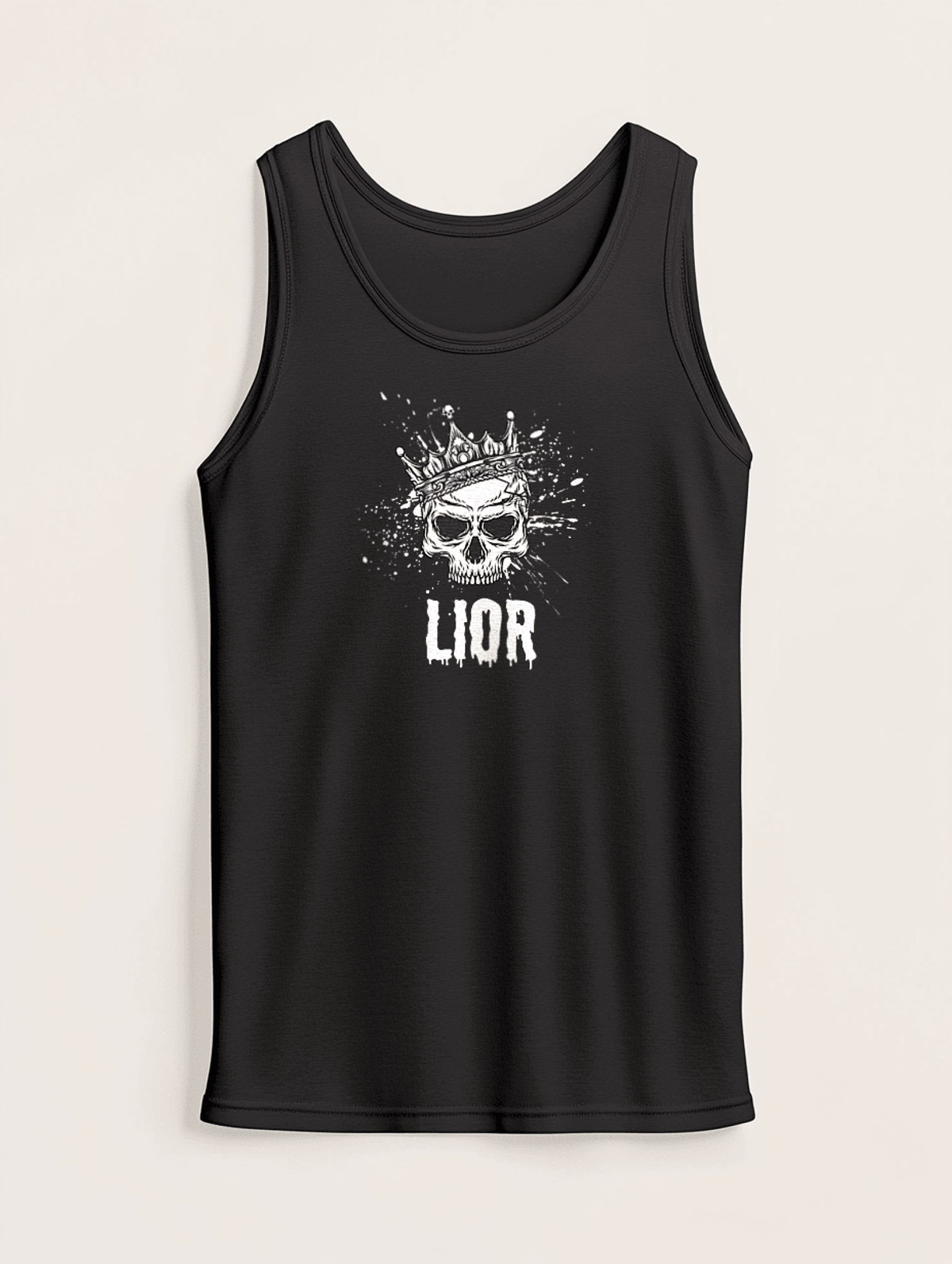 Personalized LIOR Crowned Skull Tank Top