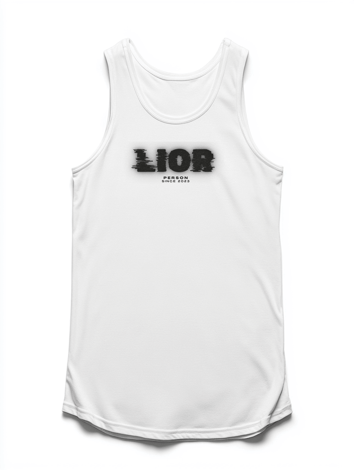 Personalized LIOR Glitch-Style Tank Top