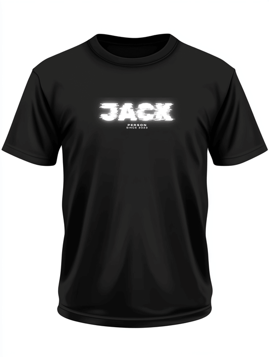 Personalized JACK Glitch-Style T-Shirt