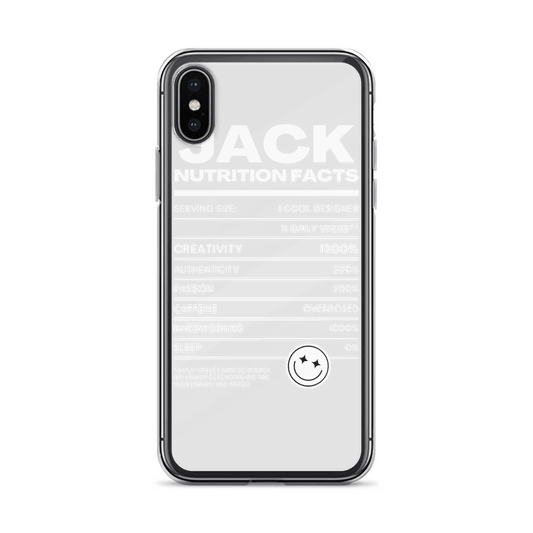 Personalized JACK Nutrition Facts Phone Case