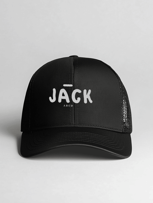 Personalized JACK Black Trucker Cap