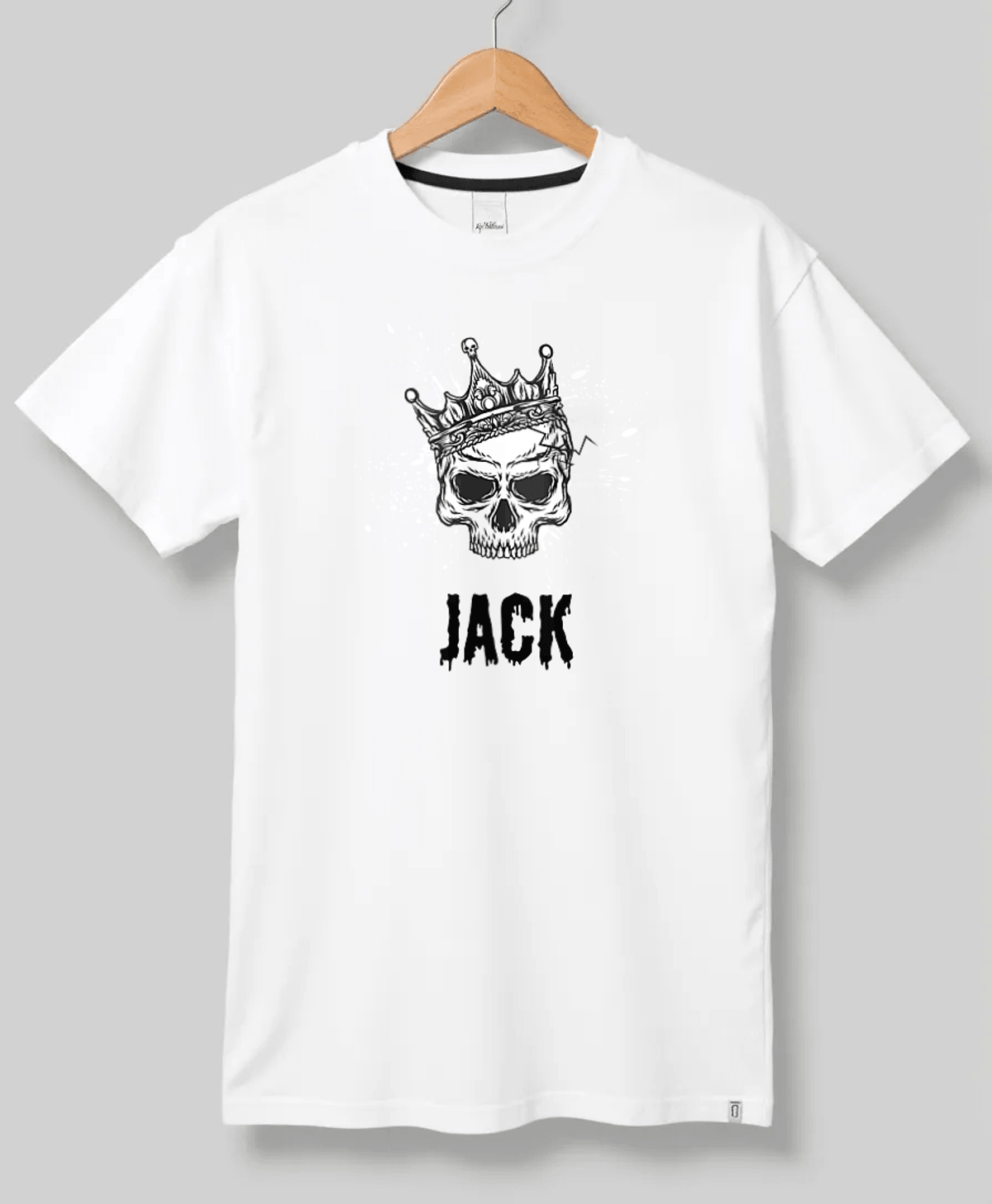 Personalized JACK T-Shirt with Crowned Skull