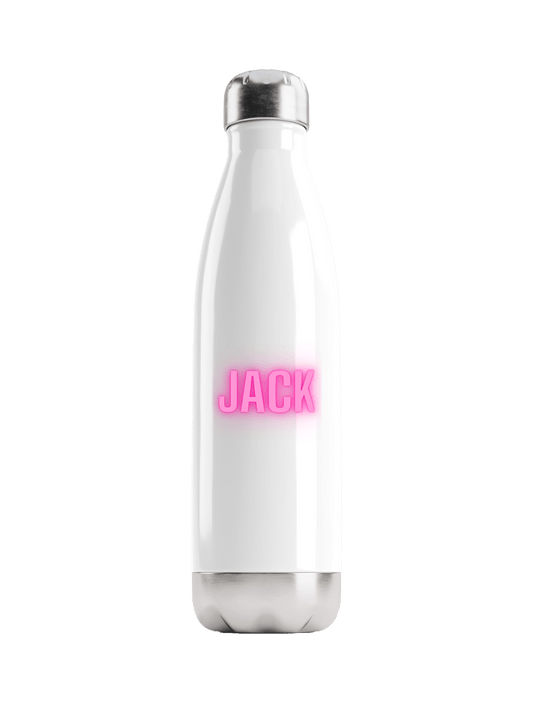 Personalized JACK Neon-Pink Water Bottle
