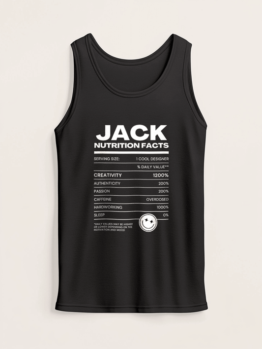 Personalized JACK Nutrition Facts Tank Top