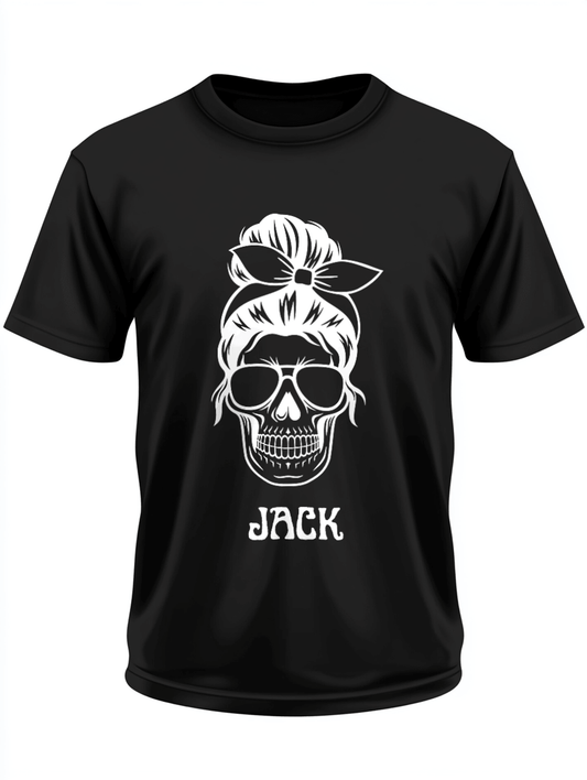 Personalized JACK Rockabilly Skull T-Shirt