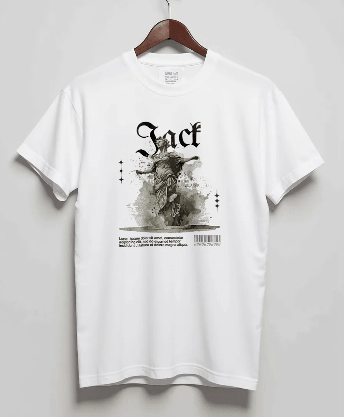 Personalized JACK Blackletter Typography T-Shirt