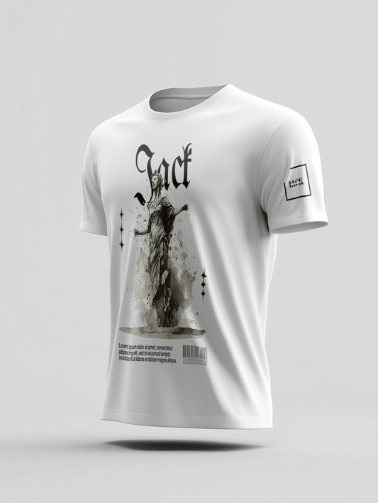Personalized JACK T-Shirt with Artistic Statue Design