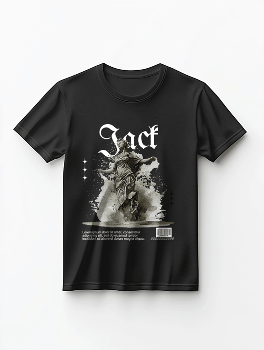Personalized JACK Monochrome Statue T-Shirt