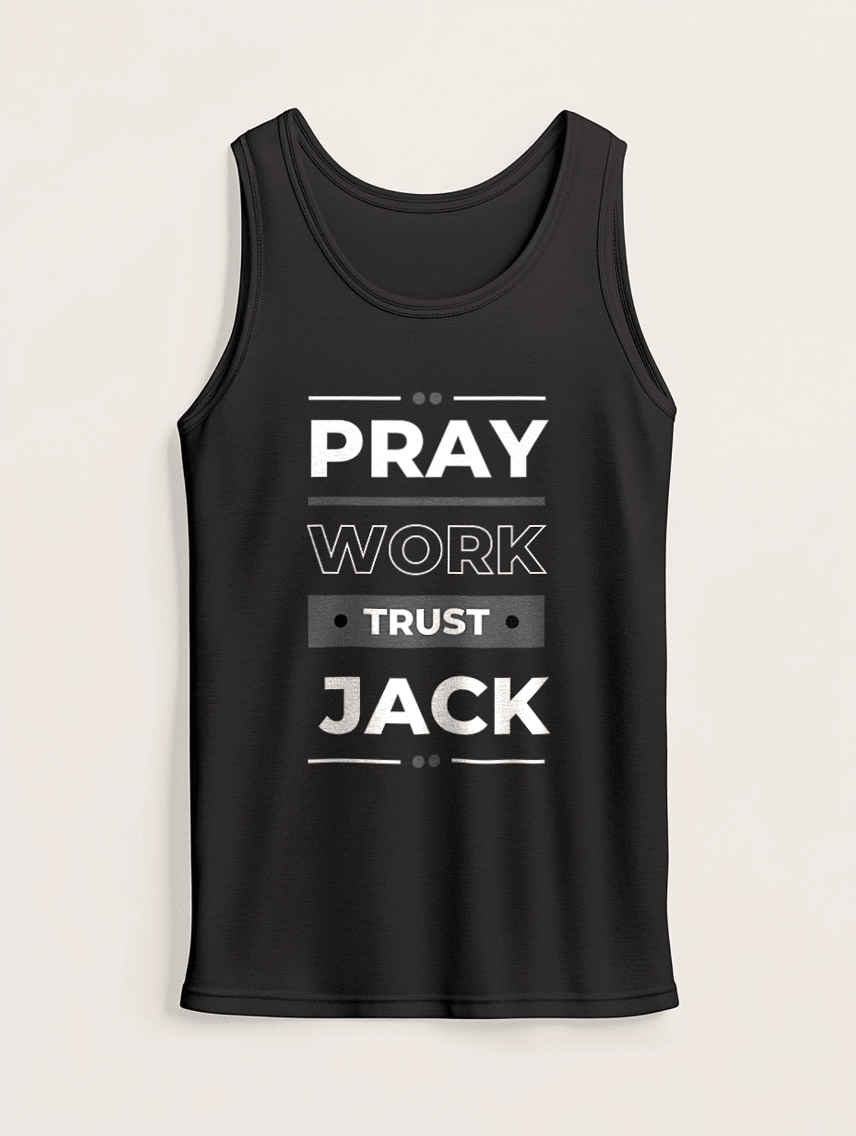 Personalized JACK Pray Work Trust Tank Top