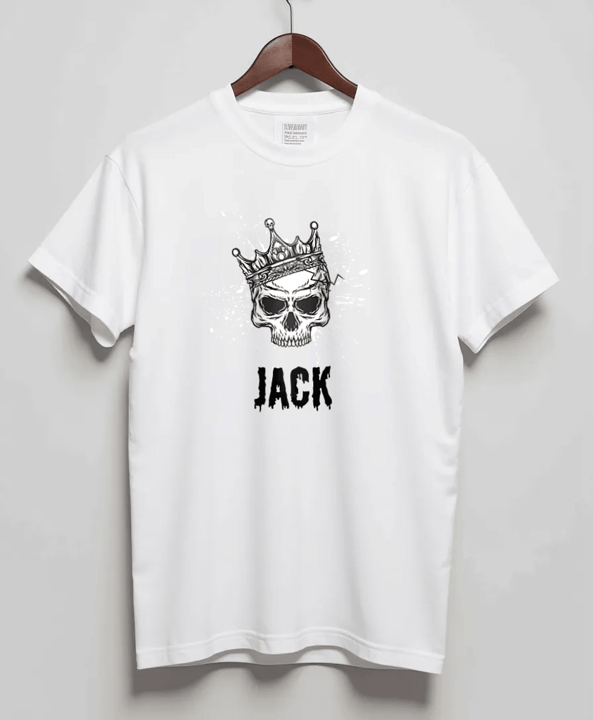 Personalized JACK T-Shirt with Hand-Drawn Skull Design