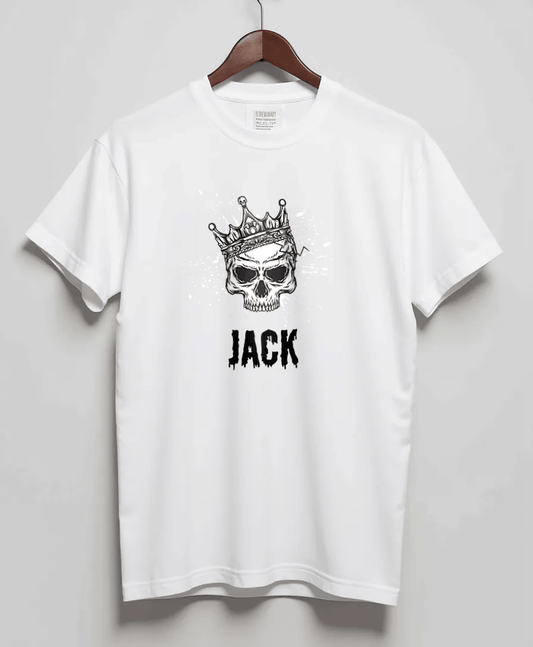 Personalized JACK T-Shirt with Hand-Drawn Skull Design