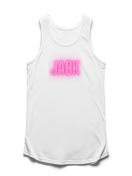 Personalized JACK Glowing Neon Pink Tank Top