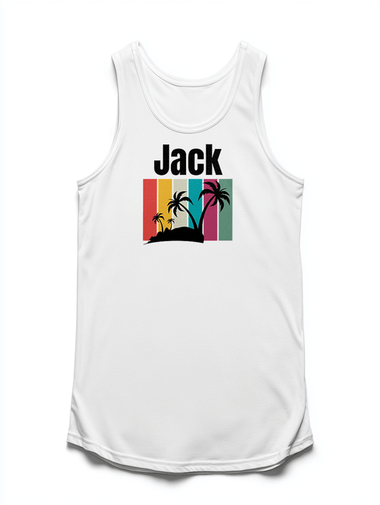 Personalized JACK Retro Sunset Tank Top