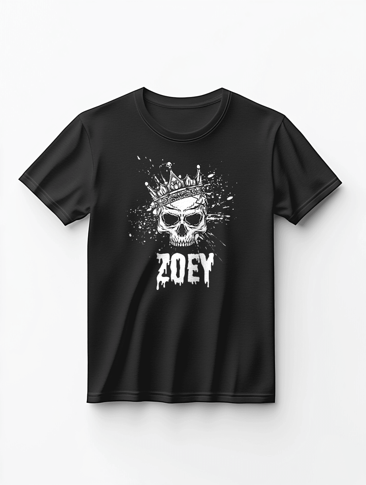 Personalized ZOEY Skull T-shirt