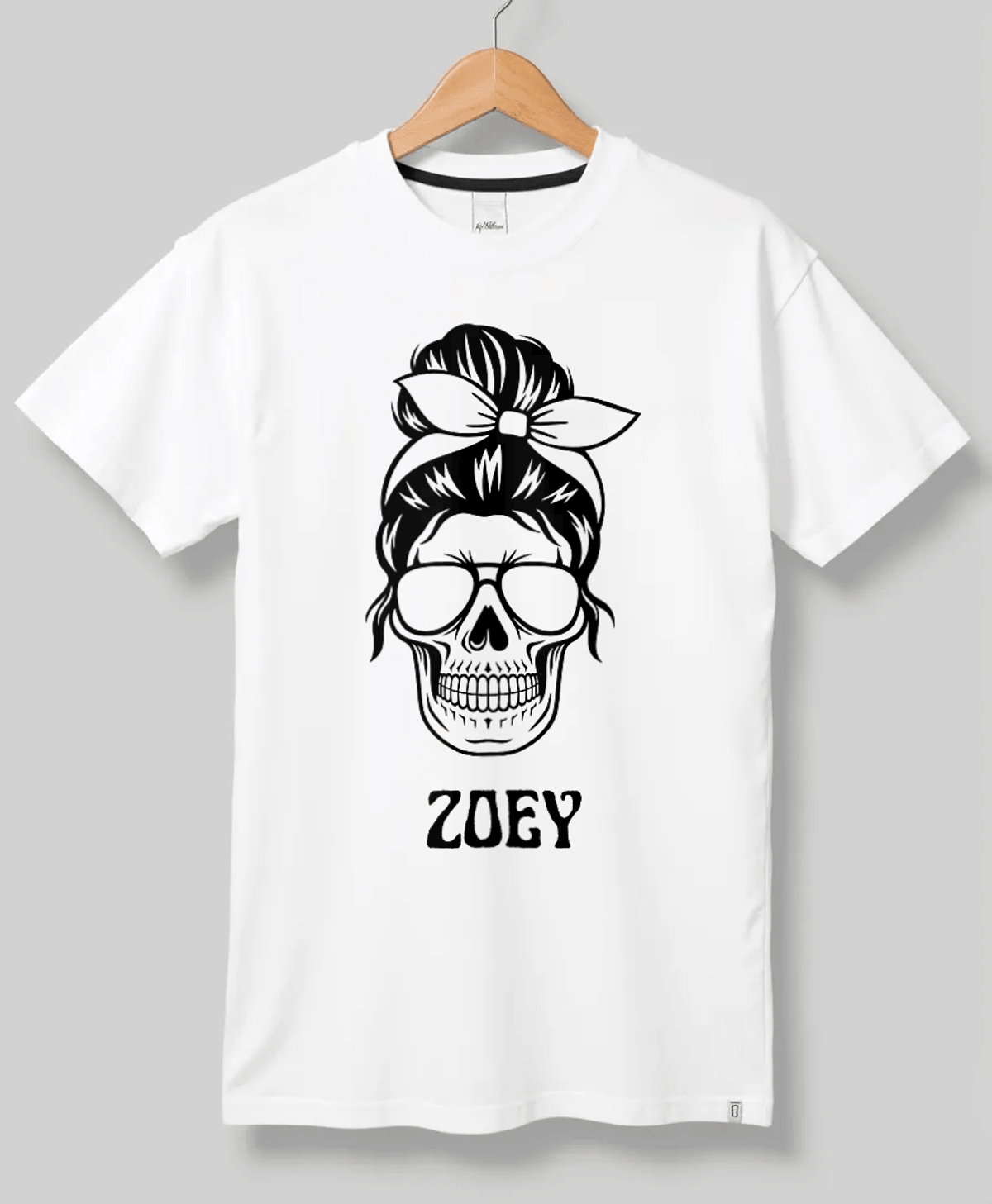 Personalized ZOEY Skull T-Shirt