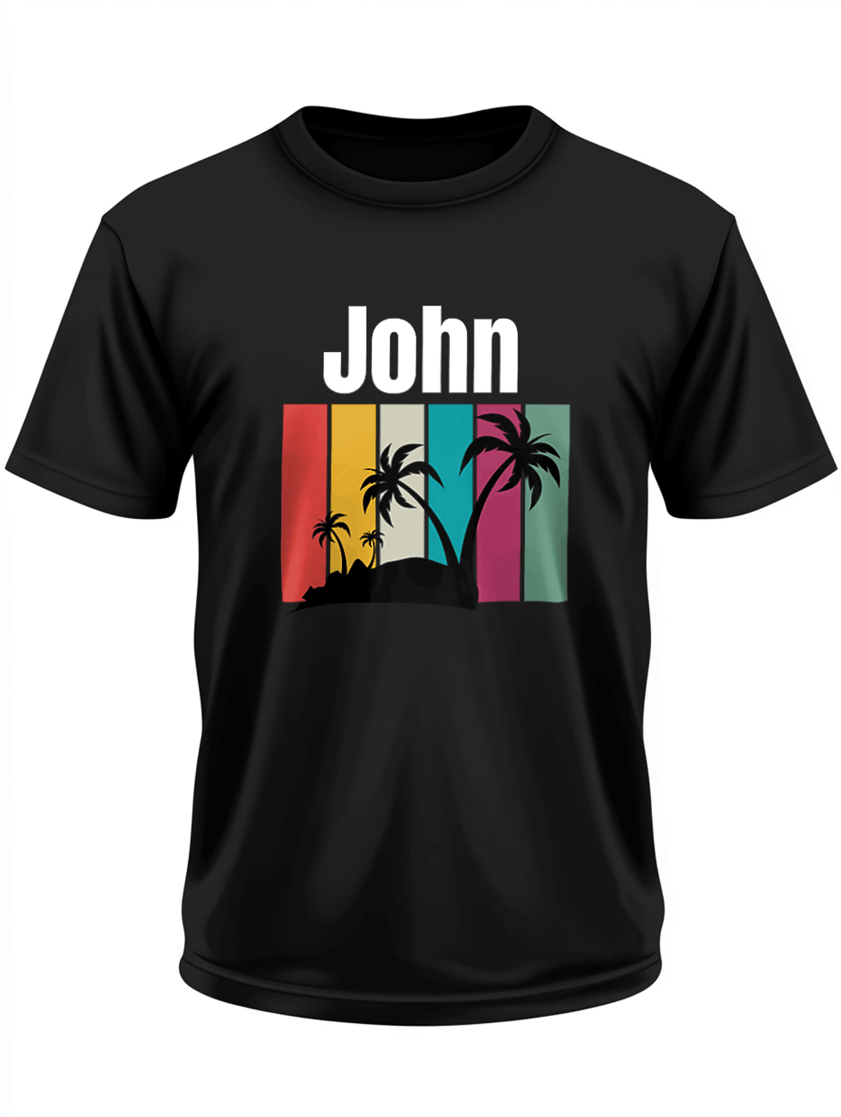 Personalized JOHN Retro Beach T-Shirt