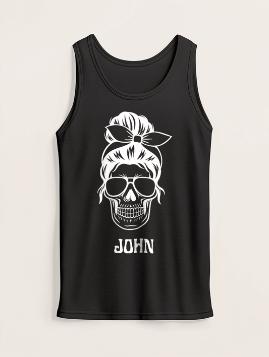Personalized JOHN Skull Tank Top