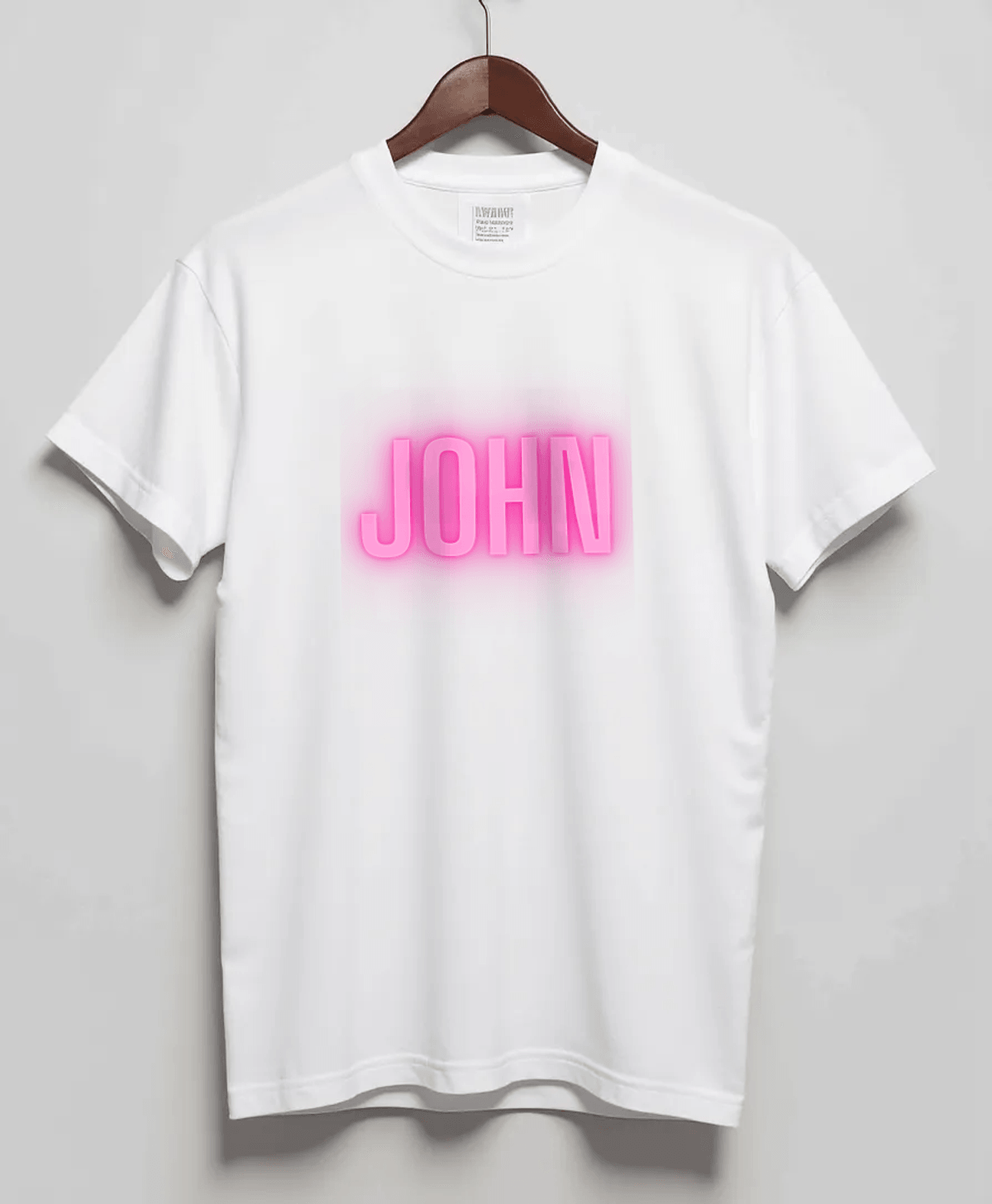Personalized JOHN Bold Neon-Pink T-Shirt