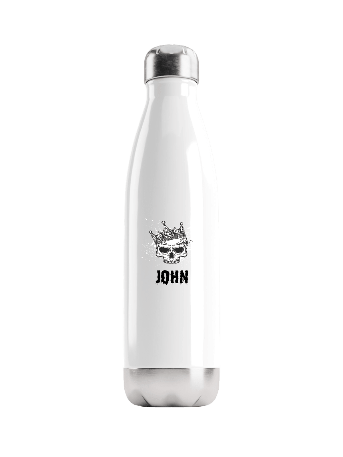 Personalized JOHN Skull Water Bottle