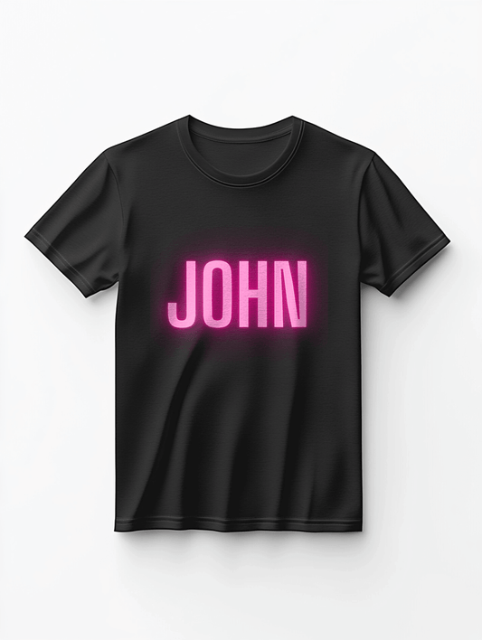 Personalized JOHN Neon-Pink T-Shirt