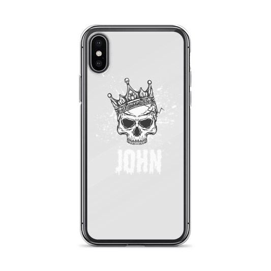 Personalized JOHN Crowned Skull Phone Case