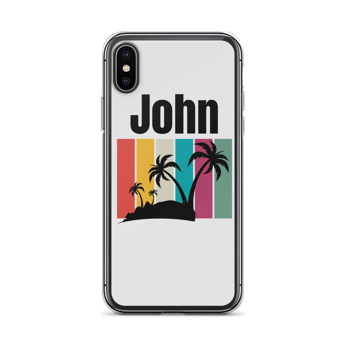 Personalized JOHN Retro Island Phone Case