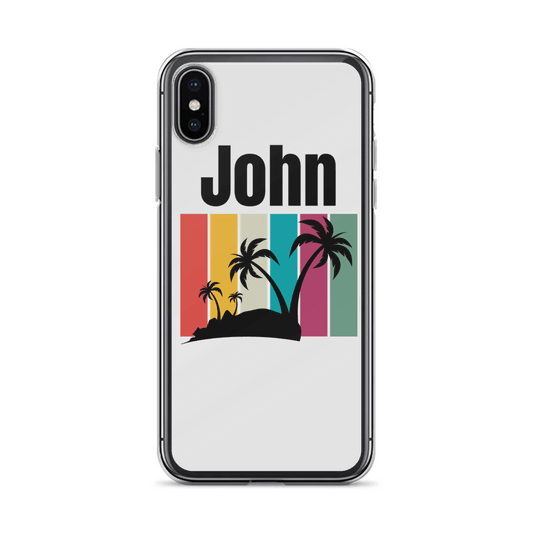 Personalized JOHN Retro Island Phone Case